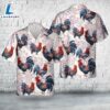 American Themed Rooster in Red, White and Blue Colors of the American Flag, 4th Of July Hawaiian Shirt