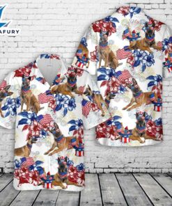 Belgian Malinois, 4th Of July Hawaiian Shirt