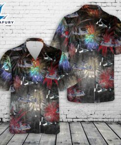 Bell Boeing V-22 Osprey Firework Art 4th Of July Hawaiian Shirt