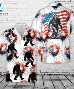 Bigfoot Sasquatch Disc Golf, 4th Of July Hawaiian Shirt