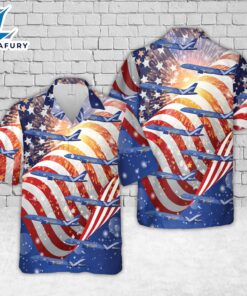 Breeze Airways A220-300, 4th Of July Hawaiian Shirt