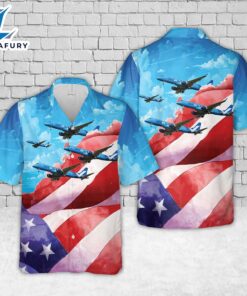 Breeze Airways E190, 4th Of July Hawaiian Shirt