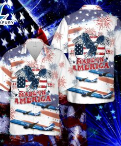 Breeze Airways Embraer 190-200IGW, 4th Of July Hawaiian Shirt