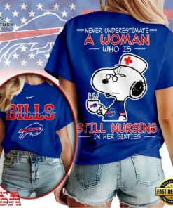 Buffalo Bills NFL Snoopy Never Underestimate A Nurse Unisex T Shirt