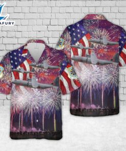 California Air National Guard 146th Airlift Wing Lockheed Martin C-130J-30 Hercules (L-382), 4th Of July Hawaiian Shirt