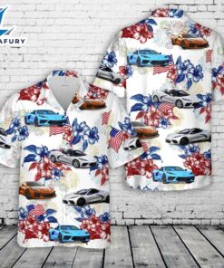 Chevy Corvette C8, 4th Of July Hawaiian Shirt