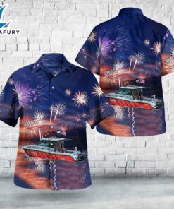 Chicago Fire Department CFD Illinois Eugene Blackmon Fireboat, 4th Of July Hawaiian Shirt