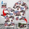Custom Logo & Fire Truck Firefighter, 4th Of July Hawaiian Shirt NLMP1604PT09