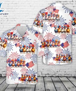 Farm Chickens, 4th Of July Hawaiian Shirt
