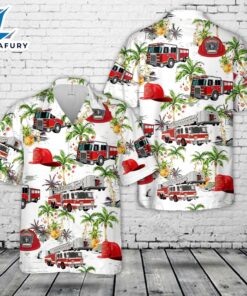 Fire Truck And Helmet Hawaiian Shirt