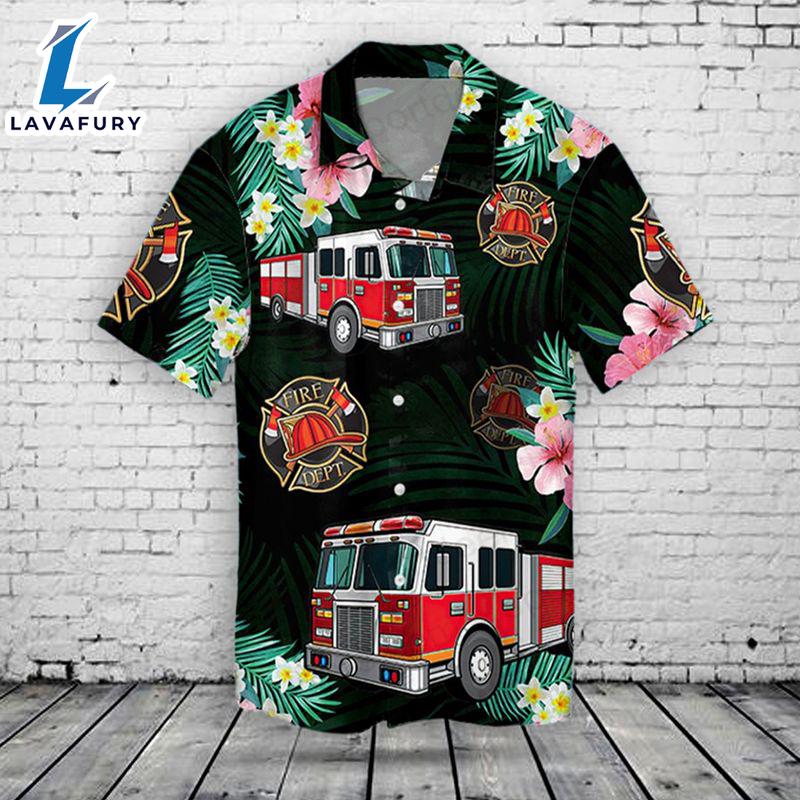 Fire Truck Hawaiian Shirt 3 Gift Summer Fire Truck Hawaiian Shirt 3 Gift Summer