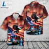 Fire Truck Patriot Eagle 4th Of July Hawaiian Shirt