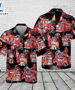 Fire Truck Pocket Hawaiian Shirt