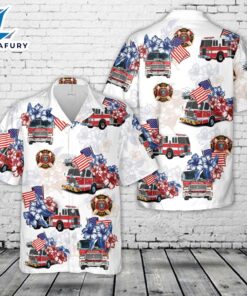 Fire Trucks Firefighter, 4th Of July Hawaiian Shirt 1