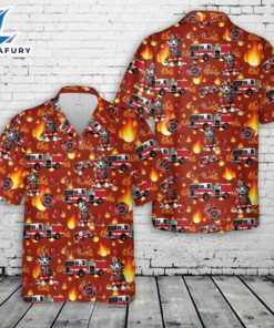 Fire trucks Firefighter Hawaiian Shirt 2