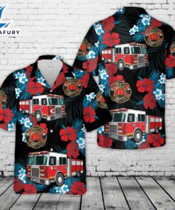 Firefighter Fire Truck, 4th Of July Hawaiian Shirt 3