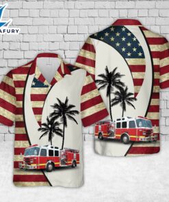 Firefighter Fire Truck, 4th Of July Hawaiian Shirt 5