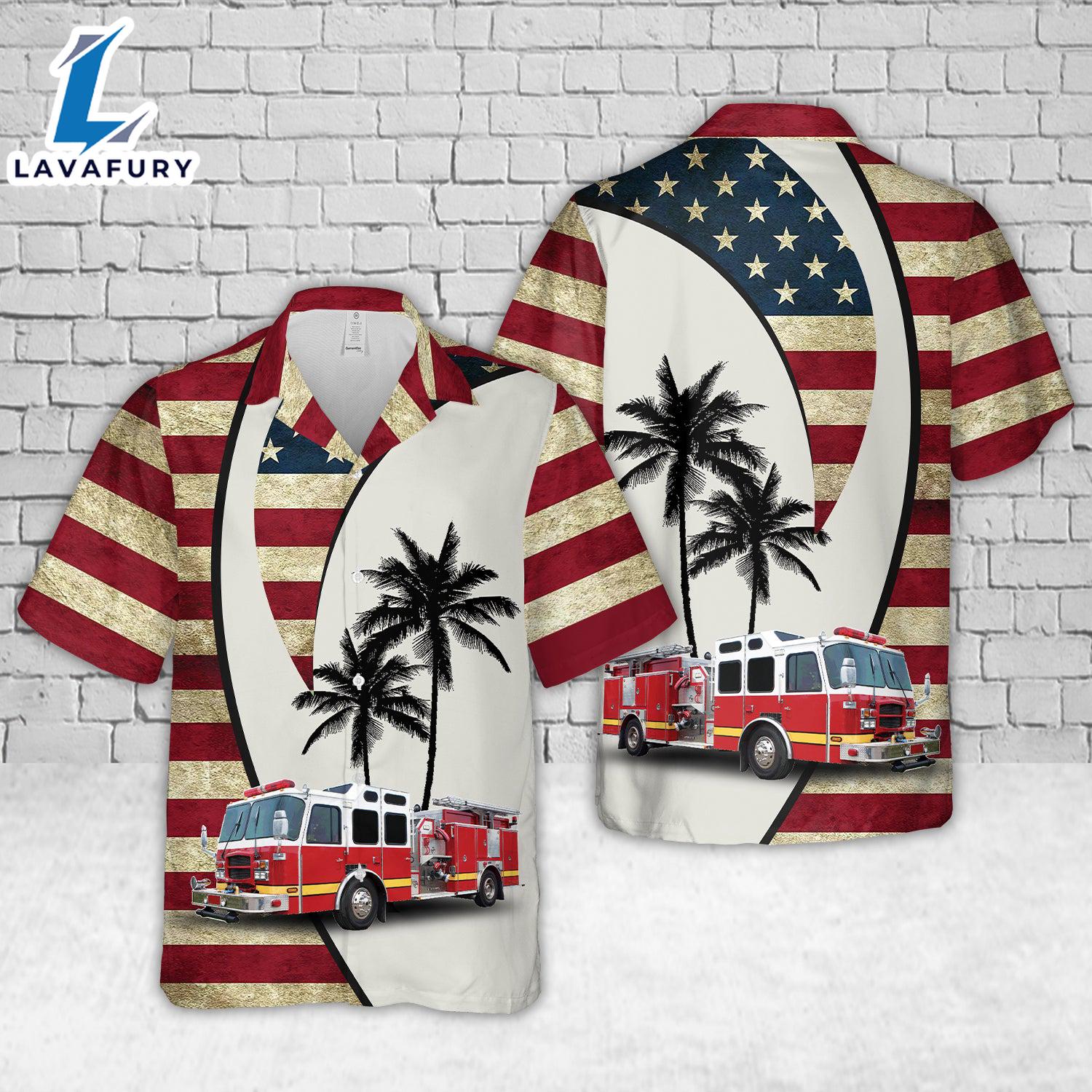 Firefighter Fire Truck, 4th Of July Hawaiian Shirt 5 Gift Summer Firefighter Fire Truck, 4th Of July Hawaiian Shirt 5 Gift Summer