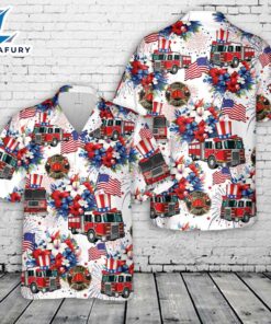 Firefighter Fire Trucks Hawaiian Shirt