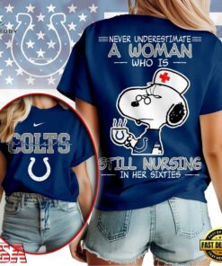 Indianapolis Colts NFL Snoopy Never Underestimate A Nurse Unisex T Shirt