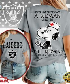 Las Vegas Raiders NFL Snoopy Never Underestimate A Nurse Unisex T Shirt