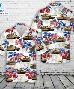 M1A1 Abrams Tank 4th Of July Hawaiian Shirt