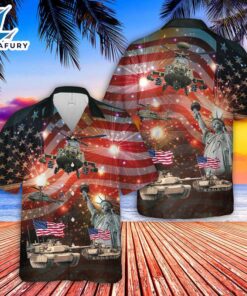 M1A2 Abrams and M3 Bradley 4th Of July Hawaiian Shirt