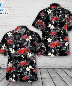 Marion County, Indiana, Warren Township Fire Department, Big Red #4 1947 IH Fire Truck Hawaiian Shirt