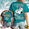 Miami Dolphins NFL Snoopy Never Underestimate A Nurse Unisex T Shirt
