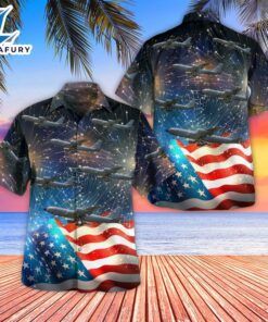 Nebraska Air National Guard Boeing KC-135R Stratotanker 59-1495, 4th Of July Hawaiian Shirt