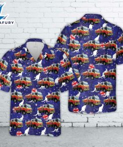 New South Wales RFS Fire Truck Classic Australia Day Hawaiian Shirt