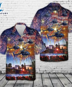 OH-58D of 2nd Squadron, 6th Cavalry Regiment, 4th Of July Hawaiian Shirt