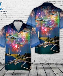 Ohio Air National Guard Lockheed C-130H Hercules 164th Airlift Squadron, 179th Airlift Wing 4th Of July Hawaiian Shirt