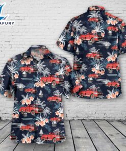 Old Ford Fire Truck Hawaiian Shirt