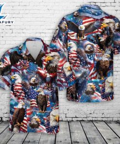 Patriotic Eagle 4th Of July Hawaiian Shirt