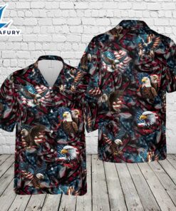 Patriotic Eagle 4th Of July Hawaiian Shirt