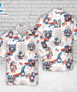Patriotic Gnome, 4th Of July Hawaiian Shirt