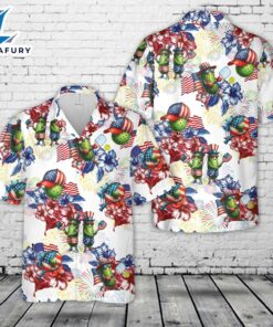 Patriotic Pickleball Players, 4th Of July Hawaiian Shirt
