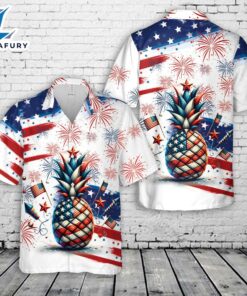 Patriotic Pineapple 4th of July Hawaiian Shirt