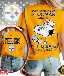 Pittsburgh Steelers NFL Snoopy Never Underestimate A Nurse Unisex T Shirt