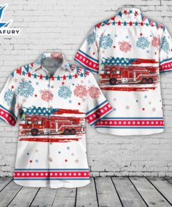 Red Oak, Texas, Red Oak Fire Department, 4th Of July Hawaiian Shirt