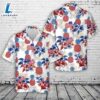 Red White and Blue Pineapple 4th of July Hawaiian Shirt