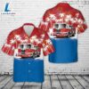 Red White & Blue Fire Trucks, 4th Of July Hawaiian Shirt Gift Summer 3 Red White & Blue Fire Trucks, 4th Of July Hawaiian Shirt