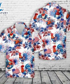 Rooster, 4th Of July Hawaiian Shirt