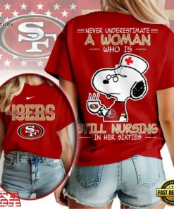 San Francisco 49ers NFL Snoopy Never Underestimate A Nurse Unisex T Shirt