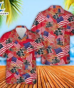 Sikorsky MH-53 Pave Low 4th July Hawaiian Shirt