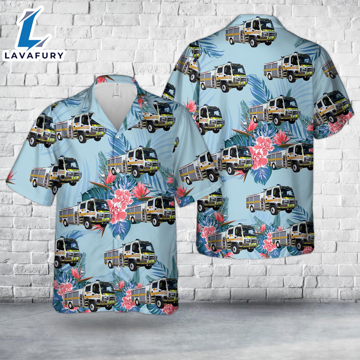 South Australia Country Fire Service (SACFS) Hahndorf Pumper Fire Truck Hawaiian Shirt Gift Summer South Australia Country Fire Service (SACFS) Hahndorf Pumper Fire Truck Hawaiian Shirt Gift Summer