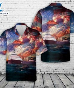 SS Edmund Fitzgerald, 4th Of July Hawaiian Shirt