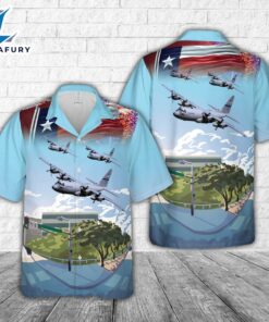 Texas Air National Guard Lockheed C-130H-LM Hercules (s n 85-1368) from the 181st Airlift Squadron, 136th Airlift Wing, 4th Of July Hawaiian Shirt