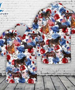 Thoroughbred Horse, 4th Of July Hawaiian Shirt